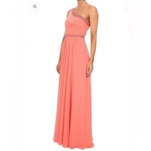 BCBG Daniele Coral One Shoulder Dress